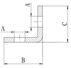 ClampTitan Side Beam Bracket, Attach Rod to Beam/Wall, Heavy-Duty L Bracket 90 Degree, Corner Fastener, 5-Pack