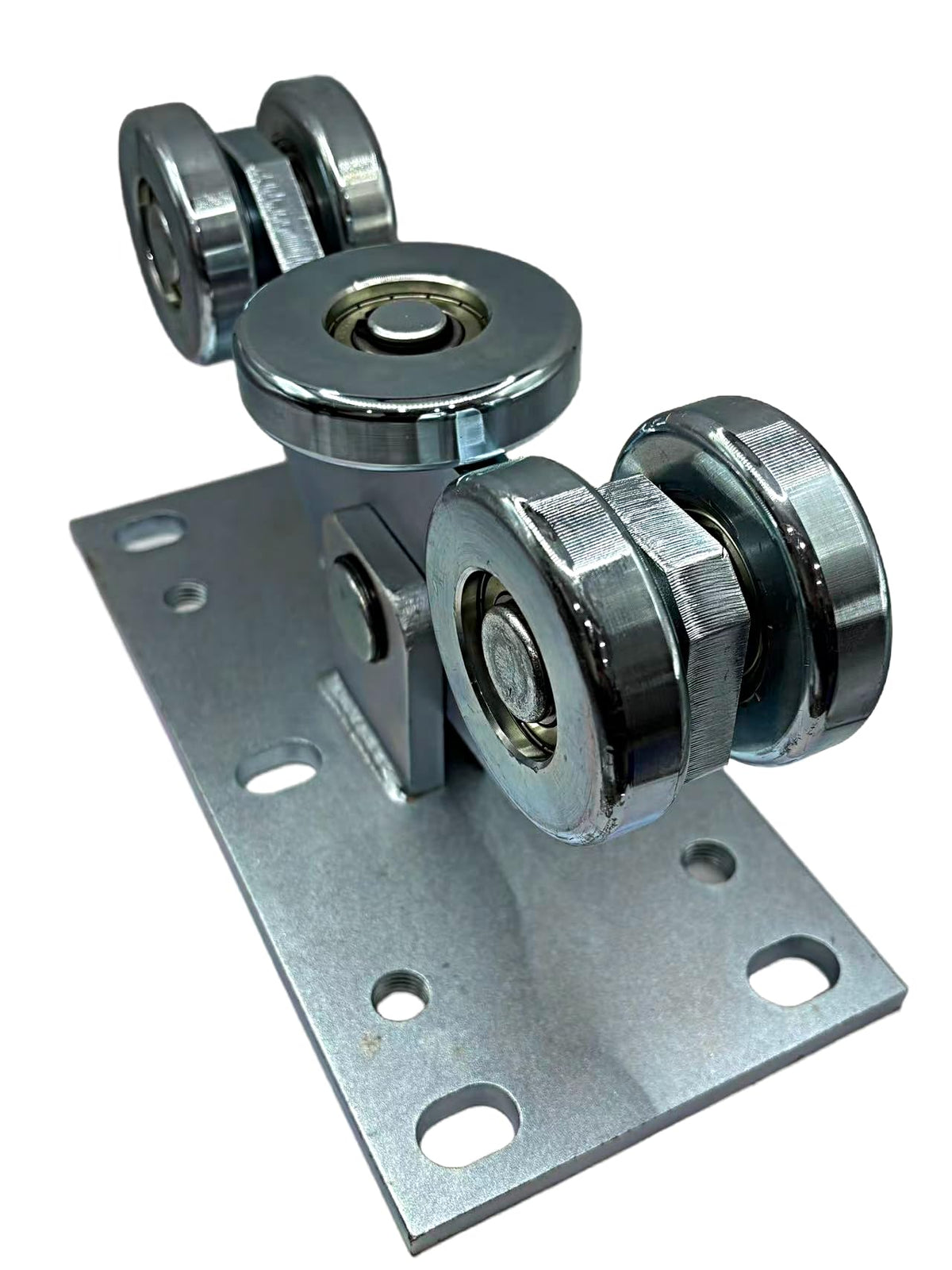 5-Wheel Cantilever Gate Carriage Assembly, Heavy Duty Smooth Rolling Sliding Gate Roller for 100 mm Size Track, Galvanized Steel Body with Wheels