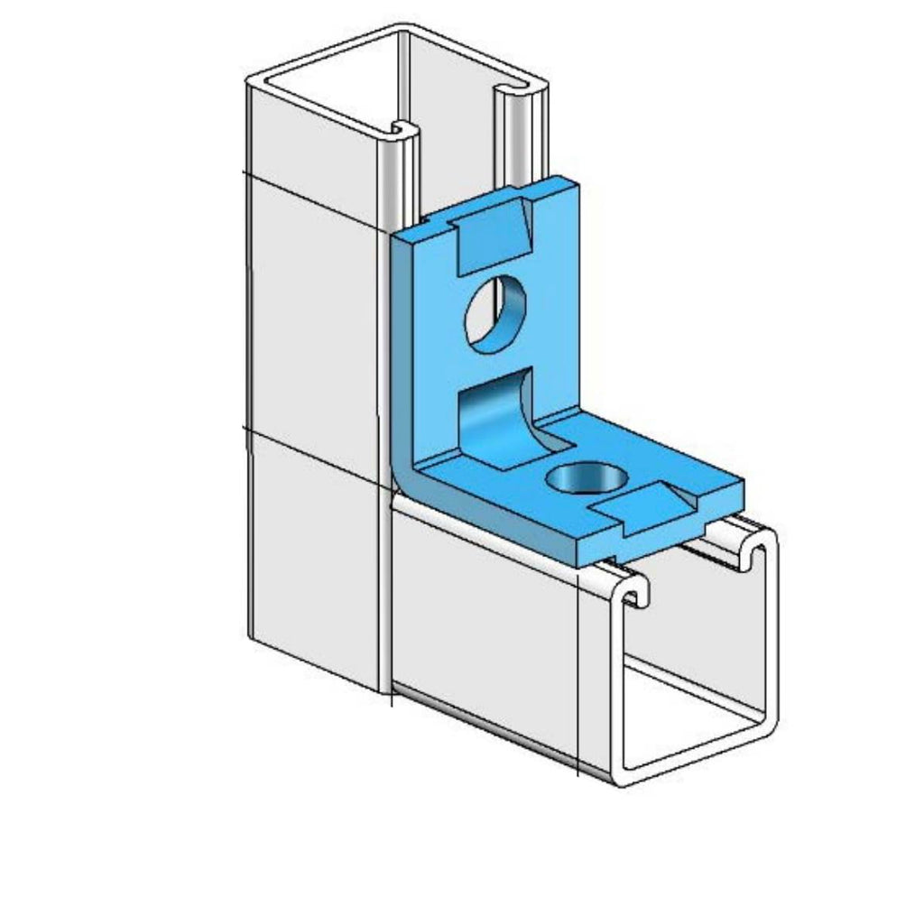 ClampTitan 2-Hole 90 Degree Fitting for Strut Channel, Flat Plate Fittings