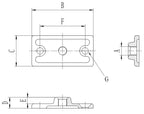 Ceiling Flange Hangers for Pipe Support, Ceiling Flange Plate Threaded, Ceiling Cover Plate, UL and FM Approved, 20 Pieces (Plain, 1/2'')