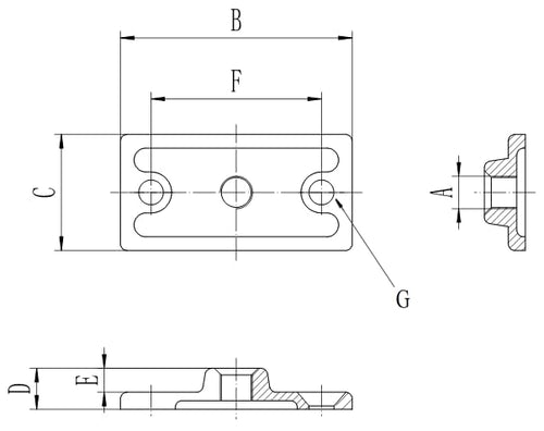 Ceiling Flange Hangers for Pipe Support, Ceiling Flange Plate Threaded, Ceiling Cover Plate, UL and FM Approved, 20 Pieces (Plain, 1/2'')