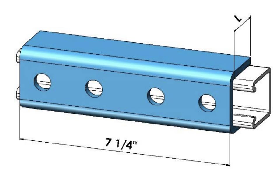 ClampTitan Four Hole Splice, U Shaped Splice Fittings Strut Connector Bracket for Strut