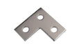 ClampTitan Three Hole L Flat Plate, Fitting for 1-5/8" Strut Channel, 90 Degrees Connector Bracket
