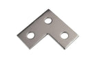 ClampTitan Three Hole L Flat Plate, Fitting for 1-5/8" Strut Channel, 90 Degrees Connector Bracket