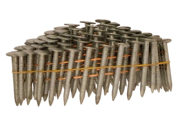 ClampTitan 1-1/4" Wire Coil Siding Nails, 3600 Nails (120-PACK x 30) Collated Coil Full Round Head, 15-Degree, Hot Dip Galvanized (HDG)