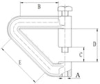ClampTitan Purlin Clamp, 3/8'' Rod Size, 15/16'' Jaw Opening, Malleable Iron