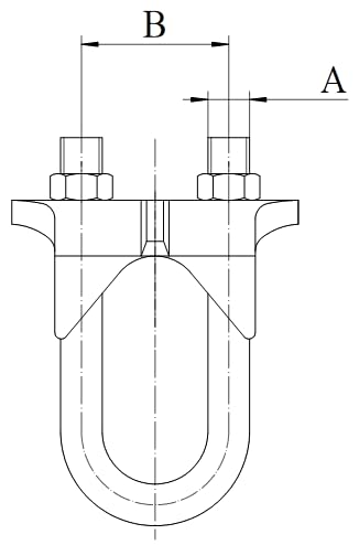ClampTitan Right Angle Pipe and Conduit Clamp, for Anchoring Pipe or Conduit, Malleable Iron with Hot-dip Galvanized