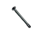 #8 x 1-1/2" Sheet Metal Self Drilling Screws, Philips Flat Head Self-Tapping, #2 Point Zinc Plated Carbon Steel Tek for Metal/Wood