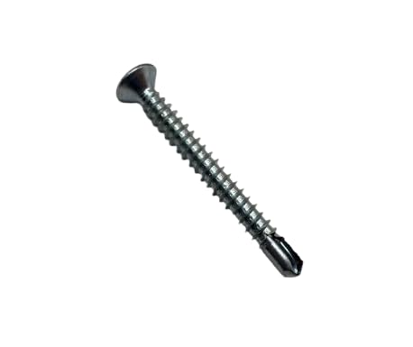 #8 x 1-1/2" Sheet Metal Self Drilling Screws, Philips Flat Head Self-Tapping, #2 Point Zinc Plated Carbon Steel Tek for Metal/Wood