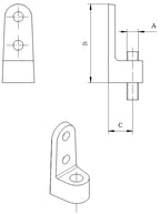 ClampTitan Side Beam Attachment, Attach Rod to Beam/Wall Heavy Duty, Malleable Iron, 5-Pack