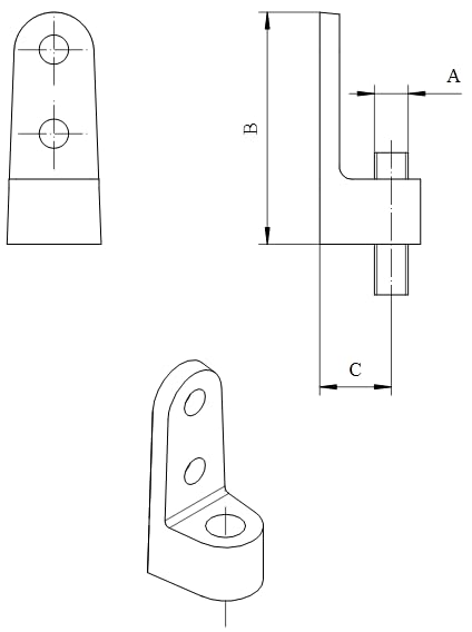 ClampTitan Side Beam Attachment, Attach Rod to Beam/Wall Heavy Duty, Malleable Iron, 5-Pack