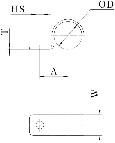 ClampTitan EMT One/Two Hole Pipe Strap, R Shape Bracket, for Electrical Pipe Tube Wire Installation, 50-Pack